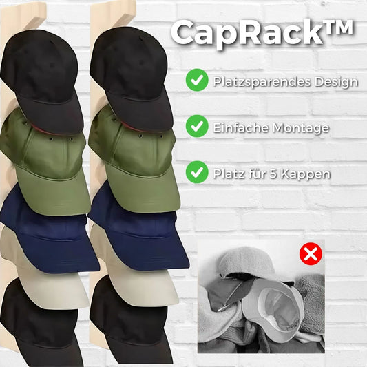 Wall-Mounted Cap Rack Organizer for Stylish Hat Storage