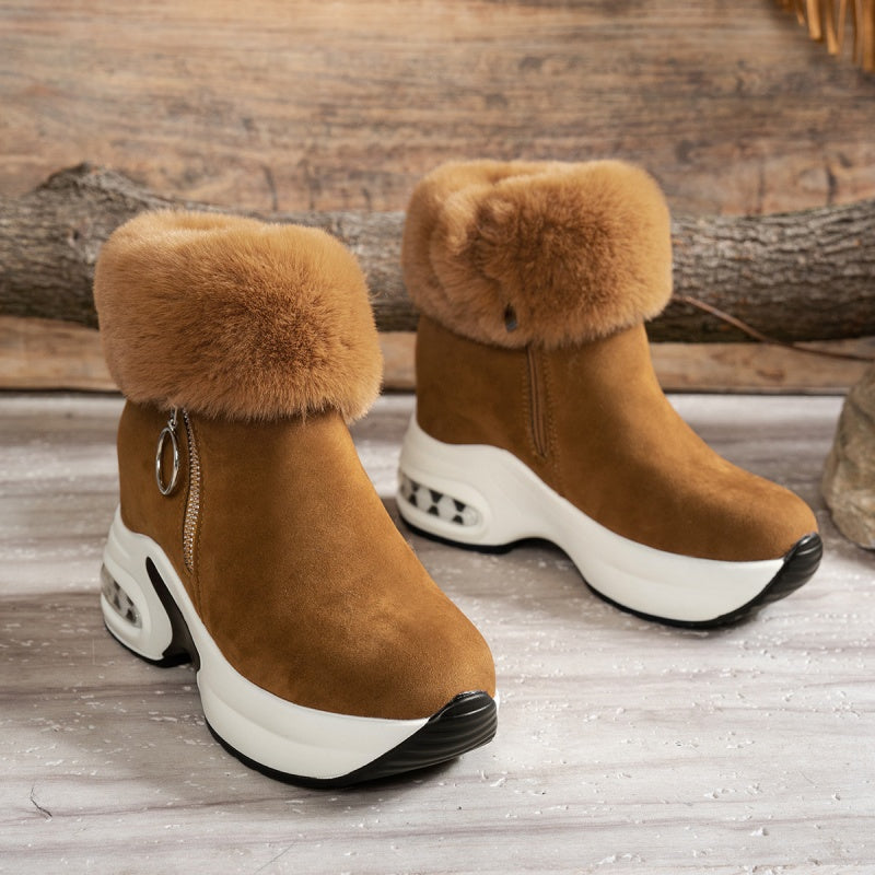 Chunky Sole Lined Ankle Boots for Women