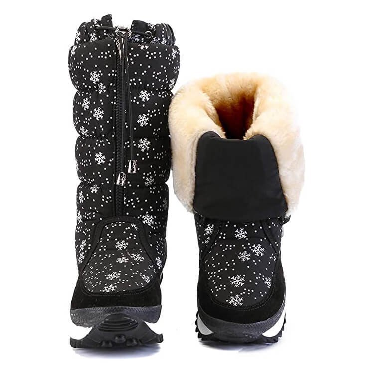 Silver Snowflake Winter Snowboots for Women