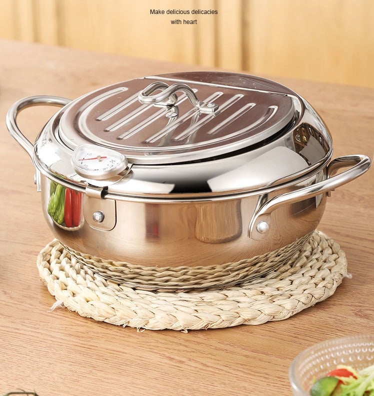 CrispEase™ - Stainless Steel Deep Fryer for Perfect Crispy Fries