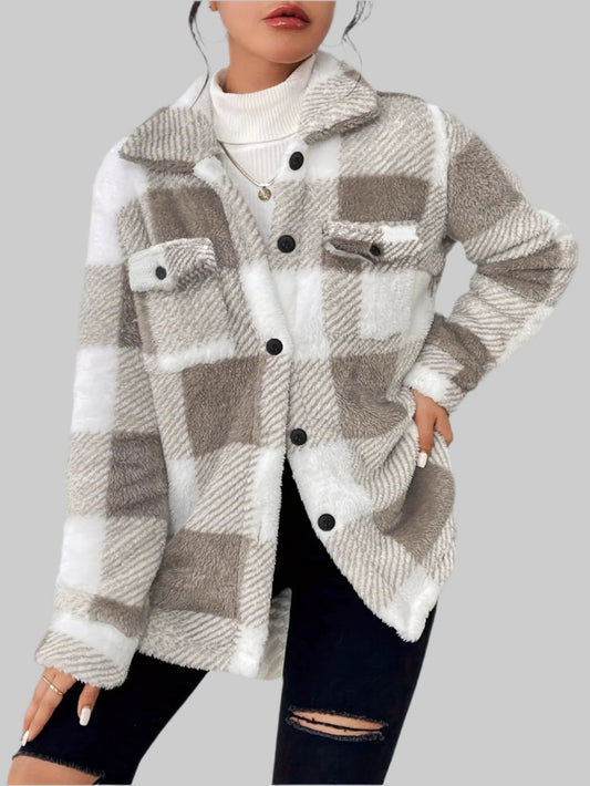 Cozy Relaxed Fit Soft Shirt Jacket