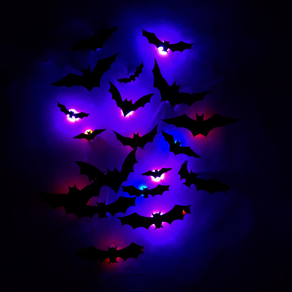 Spooky Halloween LED 3D Bat Wall Decor