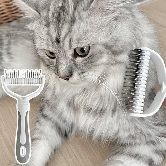 Durable Stainless Steel Detangling and Fur Care Comb