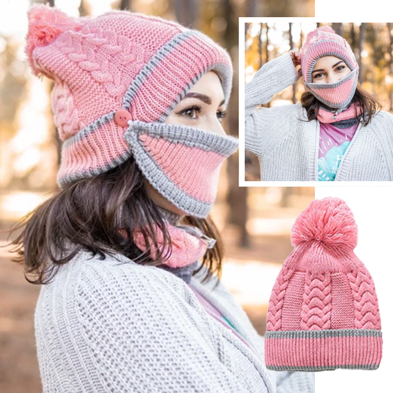 Cozy Knit Winter Hat and Scarf Set for Women