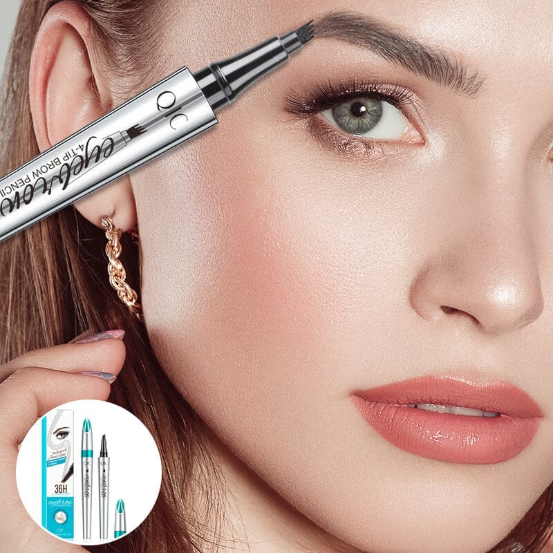 Waterproof 3D Eyebrow Pencil with Four Fork Tips