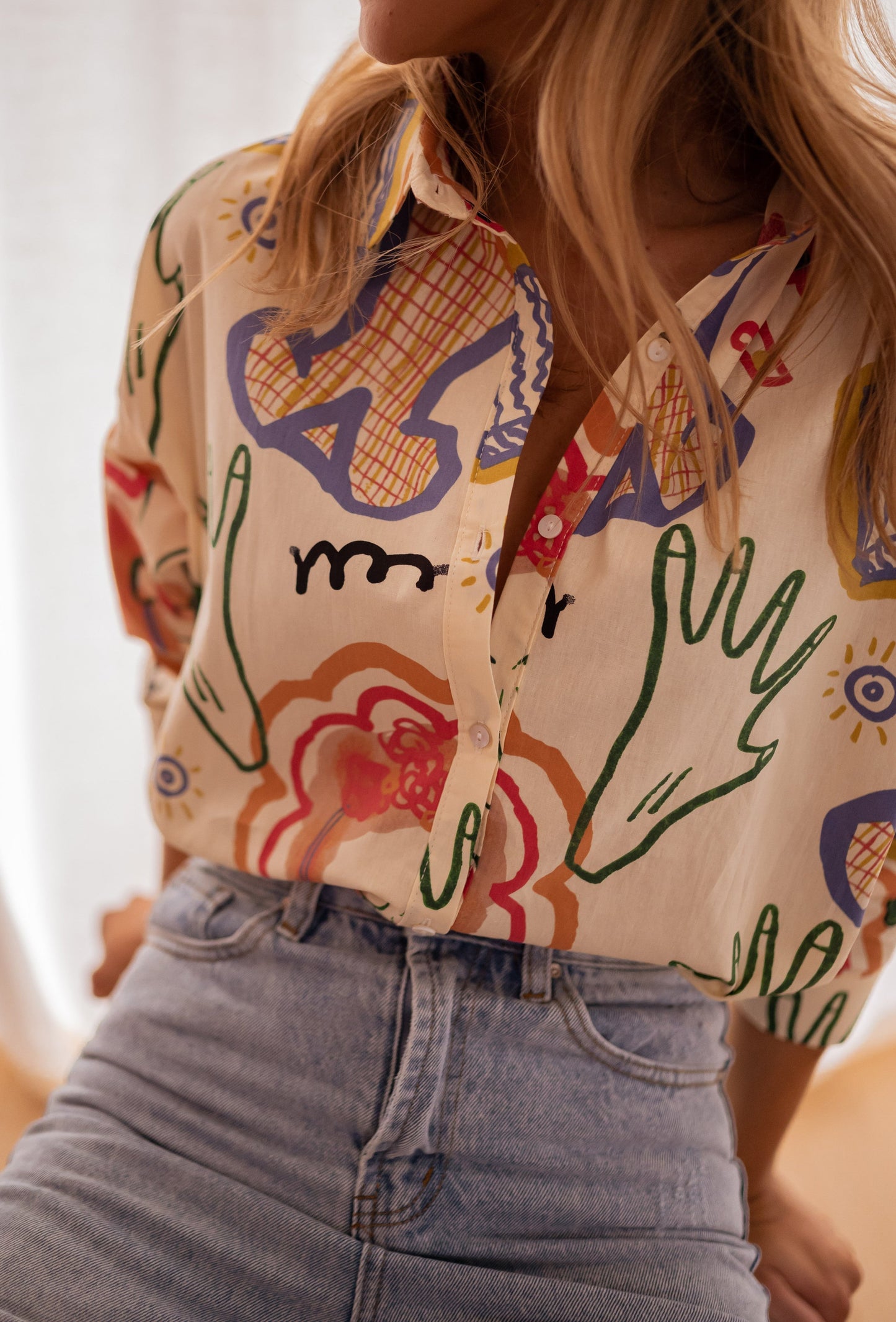 Lightweight Patterned Chemise Blouse