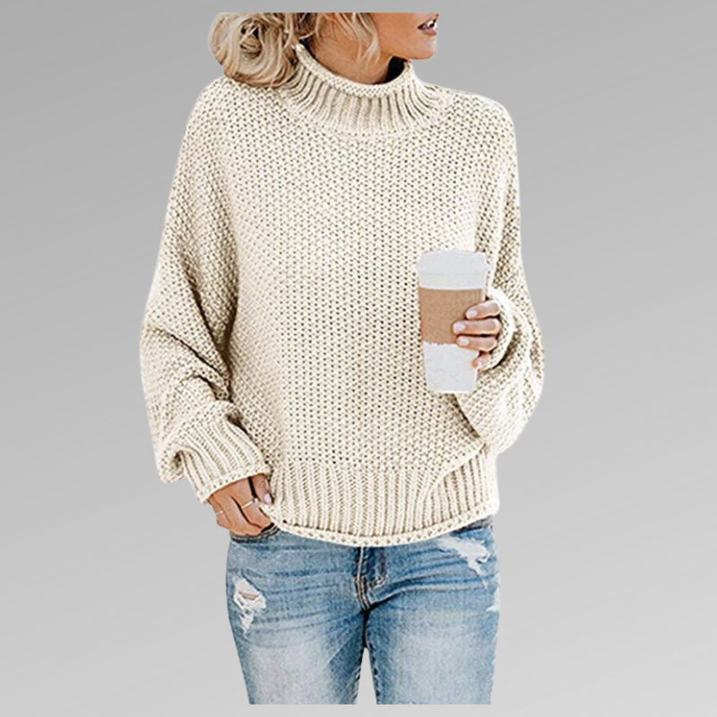 Cozy High Collar Pullover Sweater