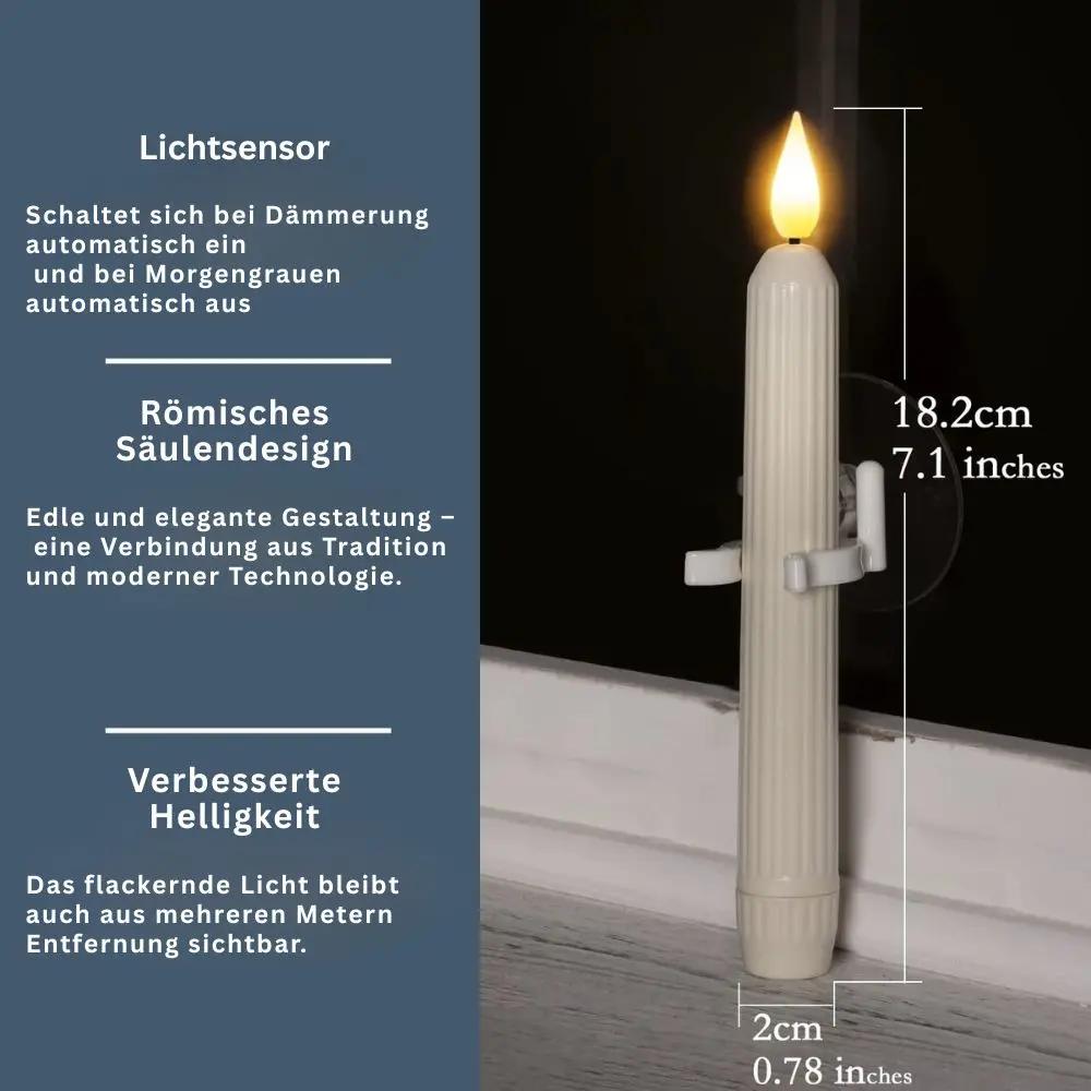 GlowHaven™ - Set of 6 LED Window Candles with Flickering Flame