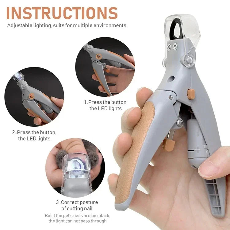 GroomEase™ - LED Light Pet Nail Clipper for Precise Trims