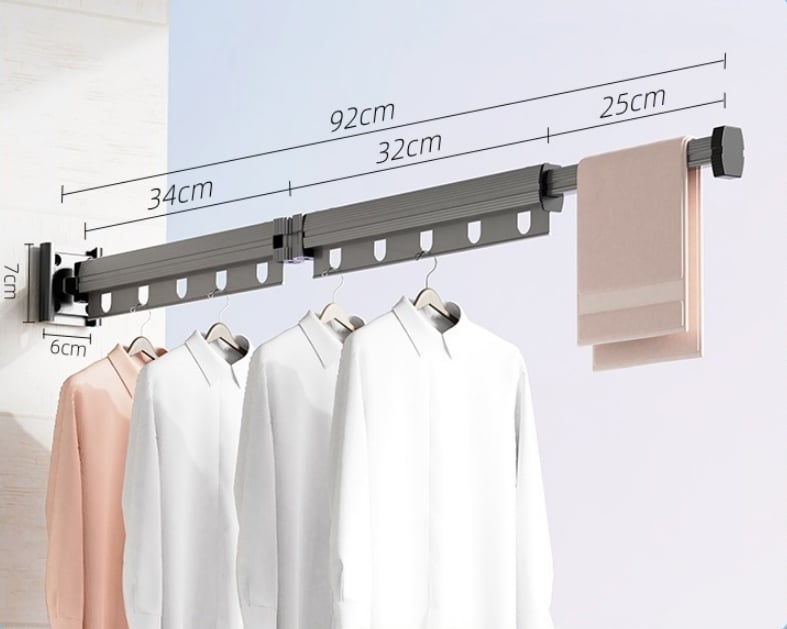 AirFlex™ - Wall-Mounted Folding Clothes Drying Rack