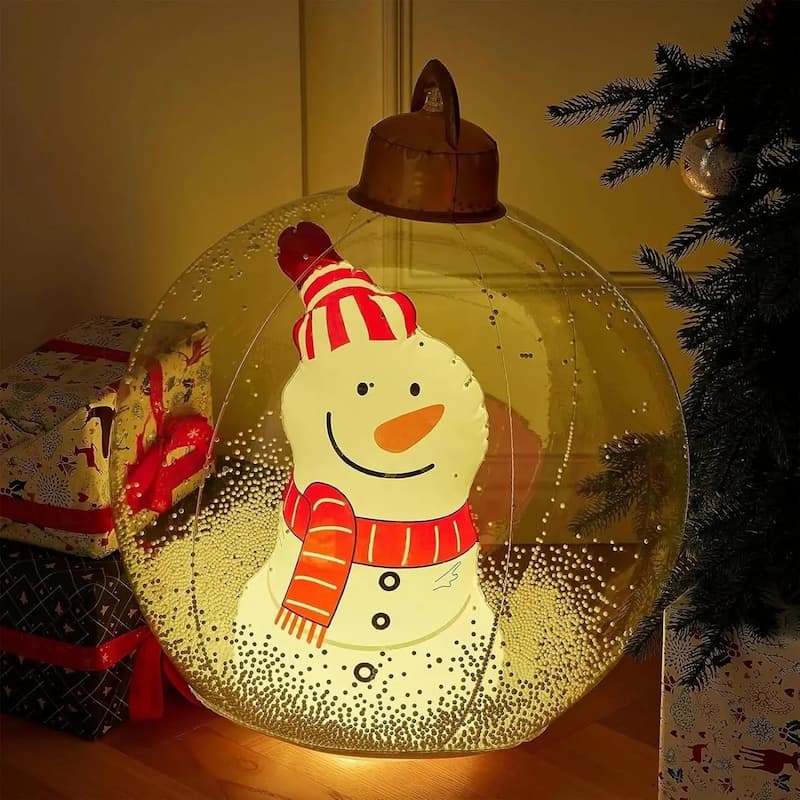 HolidayGlow™ - Remote-Controlled Inflatable Light-Up Ornament
