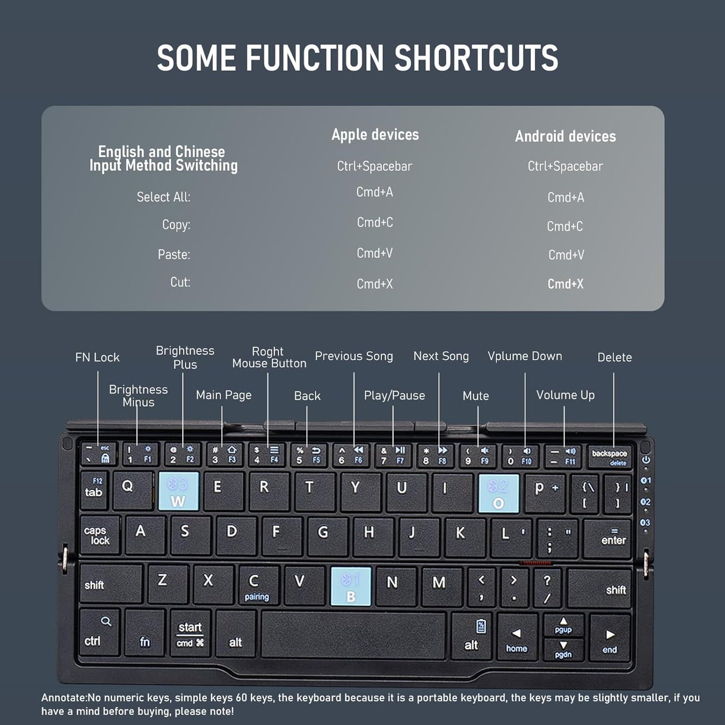 TechEase™ - Portable Foldable Bluetooth Keyboard with Stand