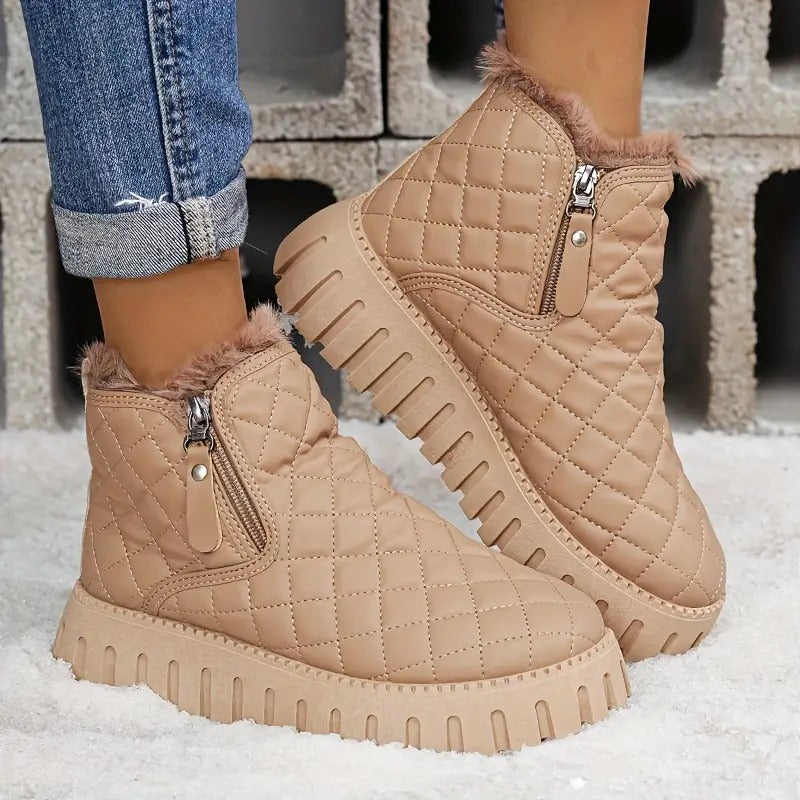 Women's Leather Winter Boots with Orthopedic Support