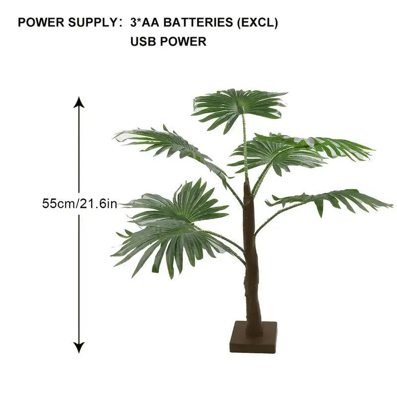 Tropical LED Palm Tree Table Lamp