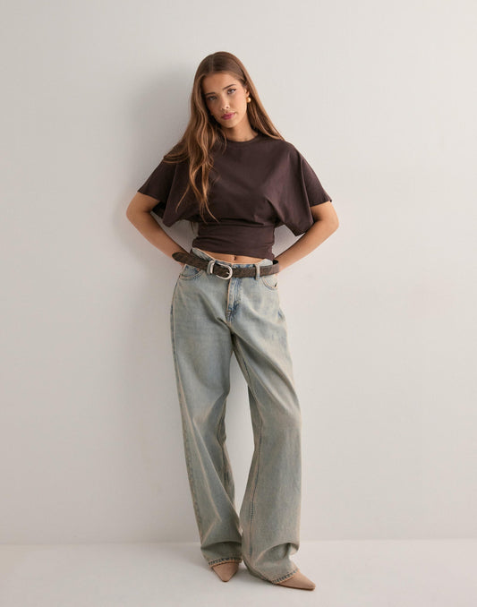 Relaxed Wide Sleeve Cotton T-Shirt