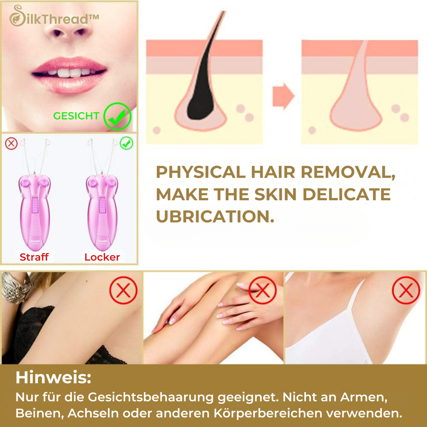 Silk Thread Electric Facial Hair Remover Tool