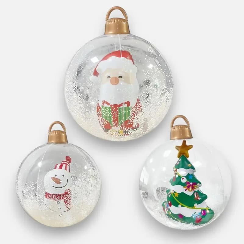 HolidayGlow™ - Remote-Controlled Inflatable Light-Up Ornament