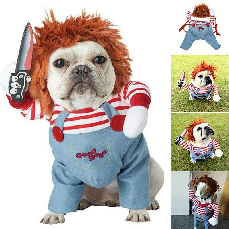 Funny Halloween Pet Costume Scary Animal Outfit