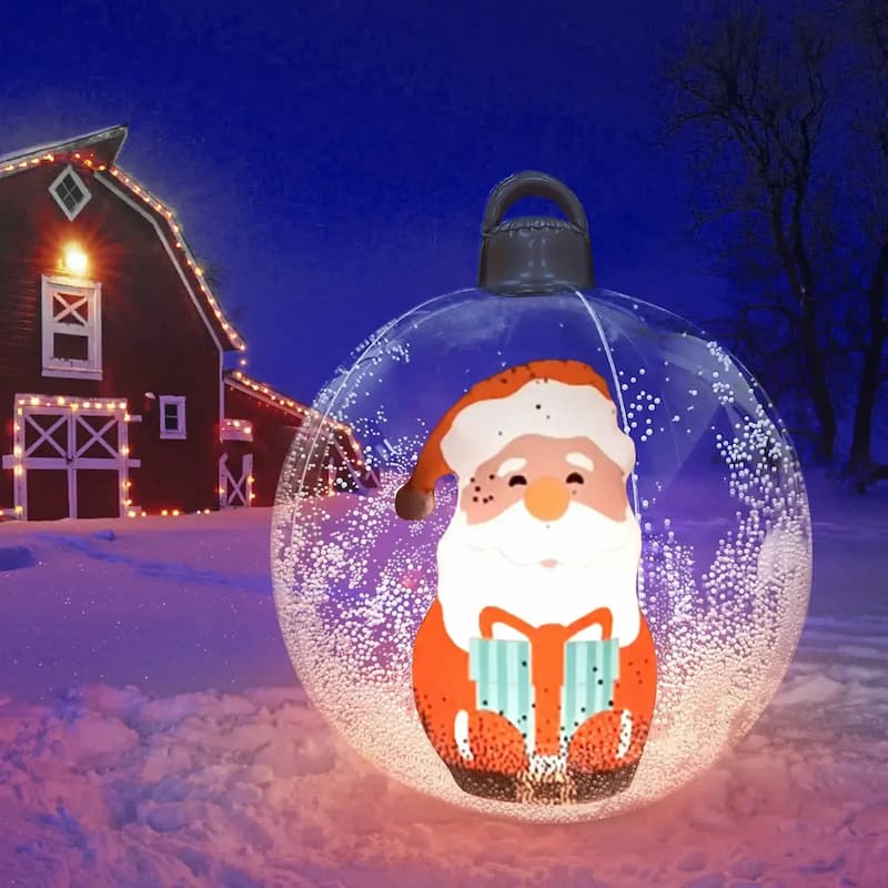HolidayGlow™ - Remote-Controlled Inflatable Light-Up Ornament