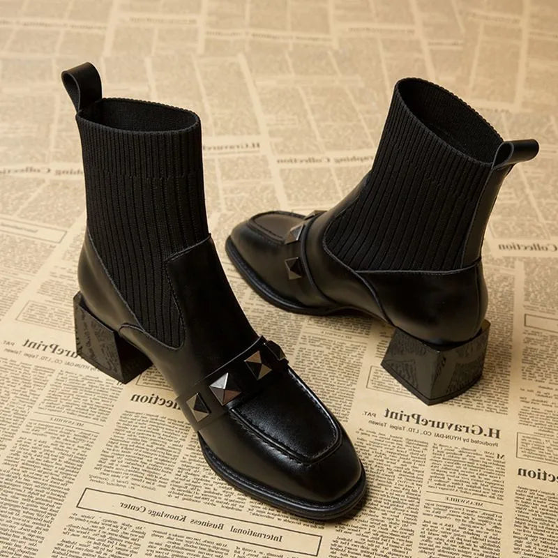 Chic Leather Ankle Boots