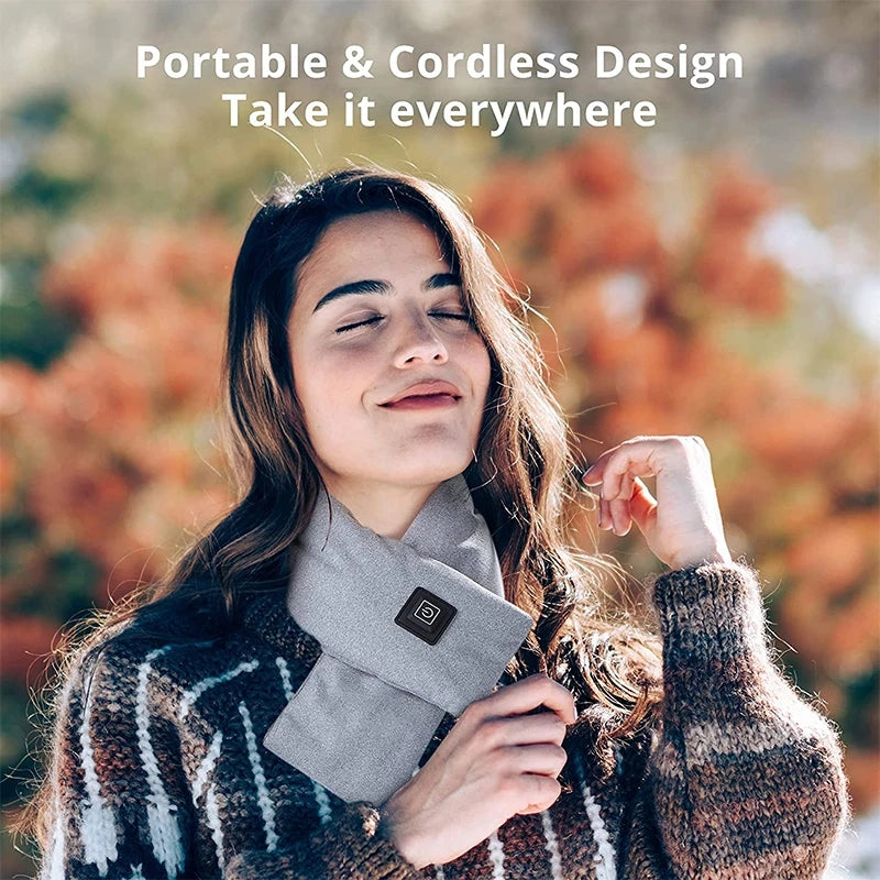 Cozy Electric Heated Scarf for Winter Warmth