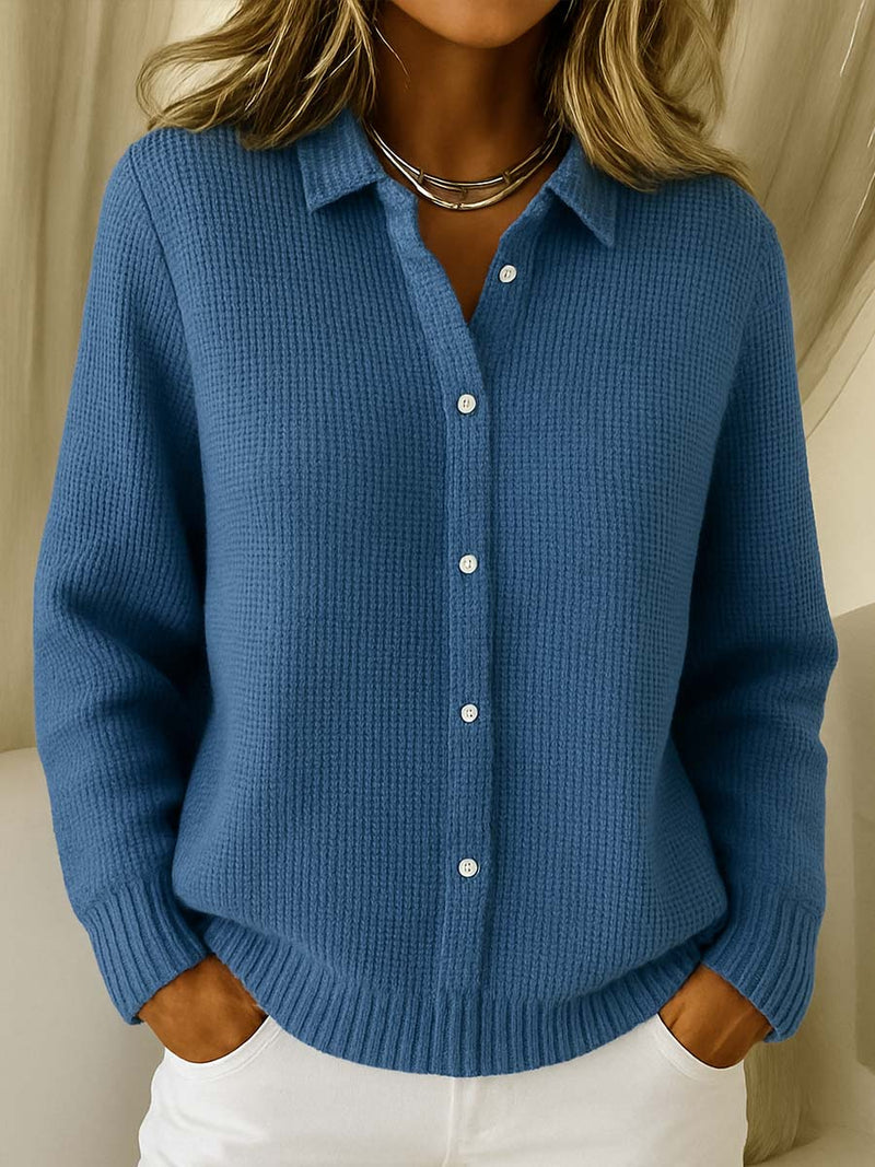 Soft Ribbed Knit Blouse