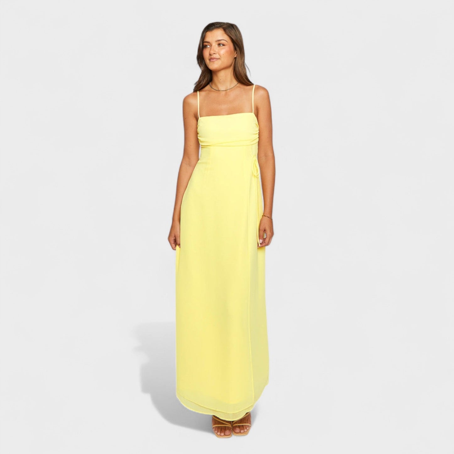 Flóssi - Elegant Yellow Maxi Dress