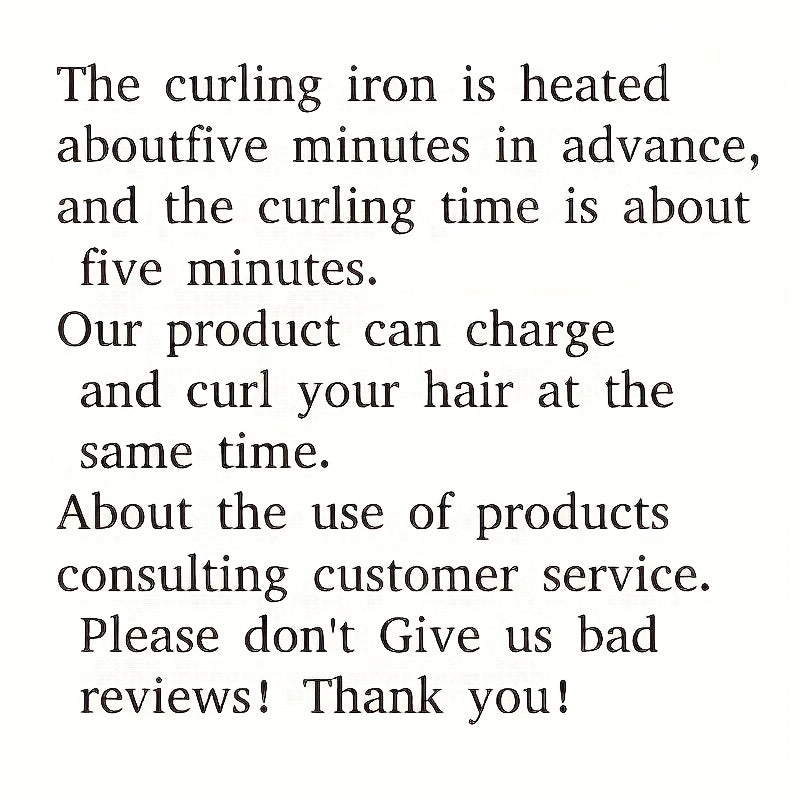 CurlFree™ Rechargeable Portable Hair Curler Wand with Auto-Off Safety