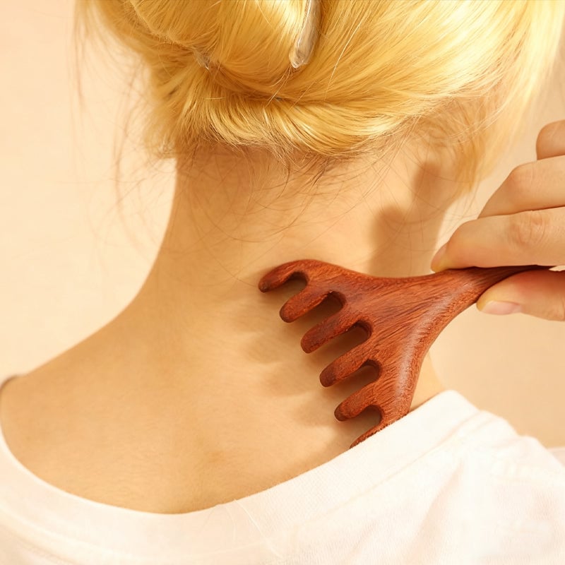 Sandalwood Meridian Comb for Relaxing Head and Neck Massage