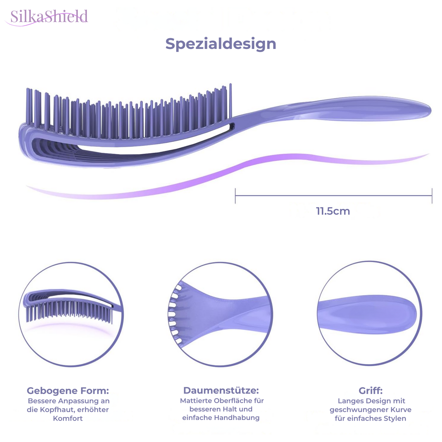Gentle Detangling Hair Brush for Smooth, Tangle-Free Hair