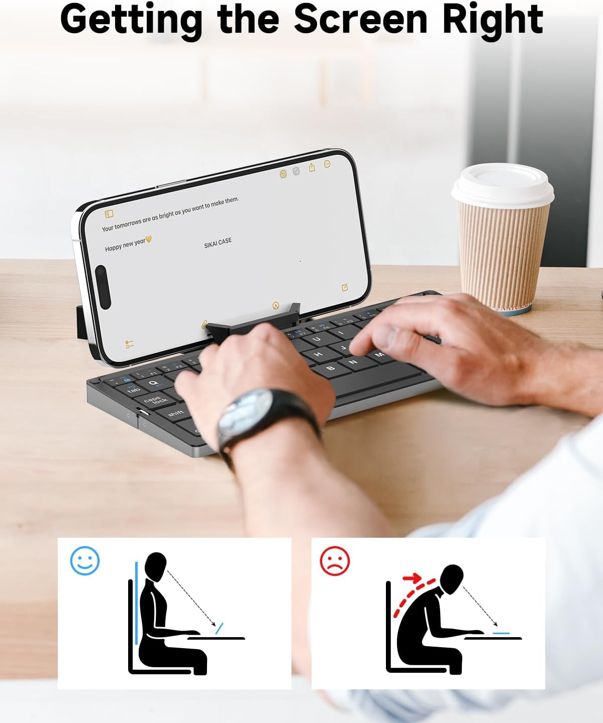 TechEase™ - Portable Foldable Bluetooth Keyboard with Stand