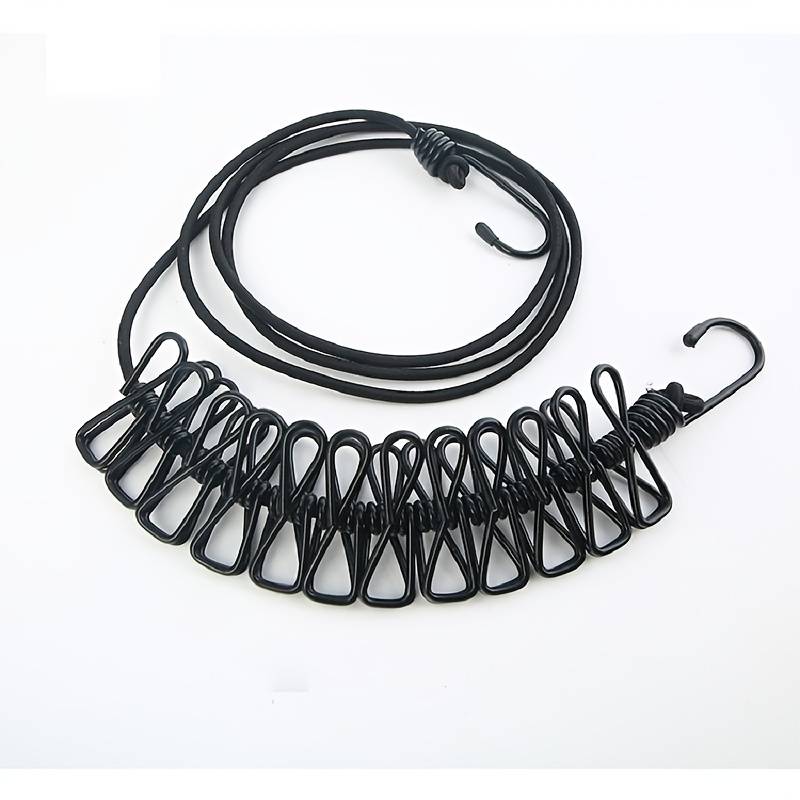 Portable Clothesline with Clips for Camping and Outdoor Use