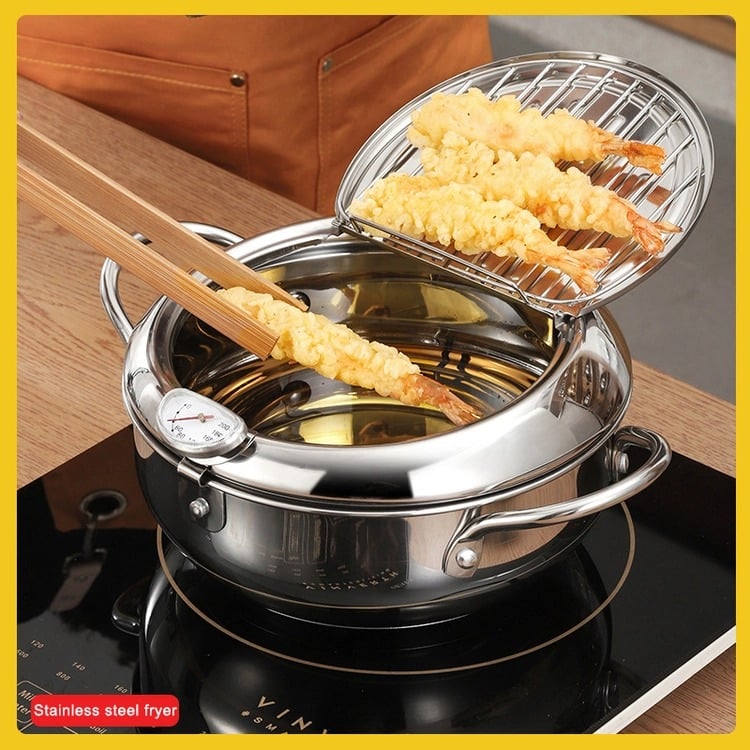 CrispEase™ - Stainless Steel Deep Fryer for Perfect Crispy Fries