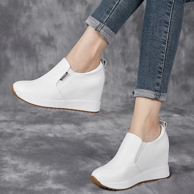 Chic Genuine Leather Ankle Boots with Block Heel