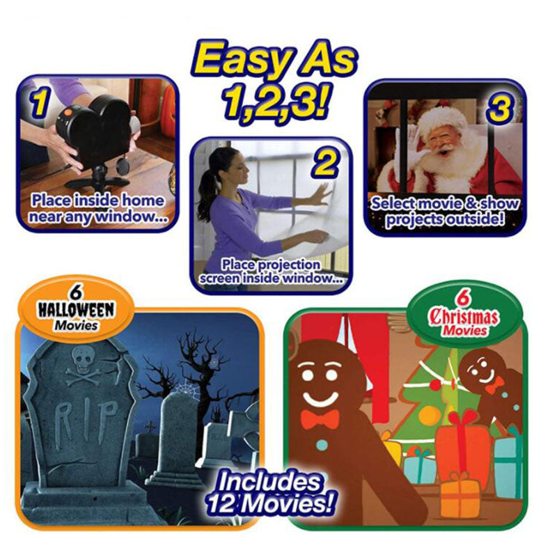 Halloween Spooky Night Light Projector for Festive Decor