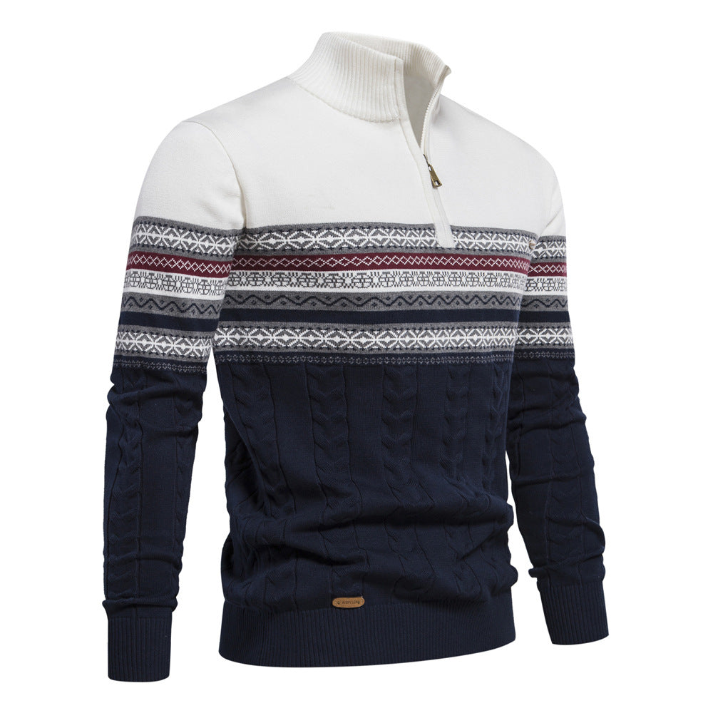 Retro Chic Knit Sweater for Men