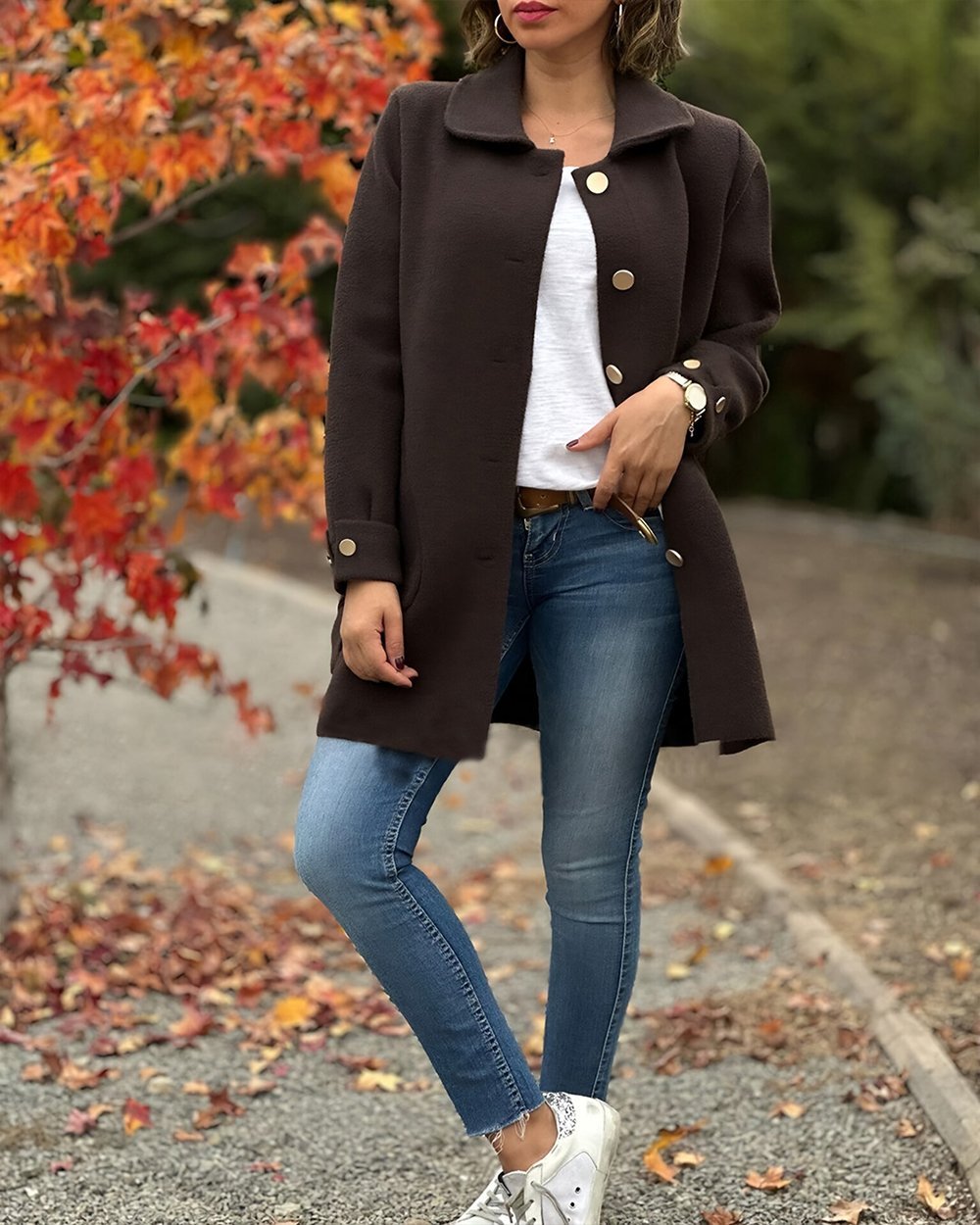 Elegant jacket with chic side knot