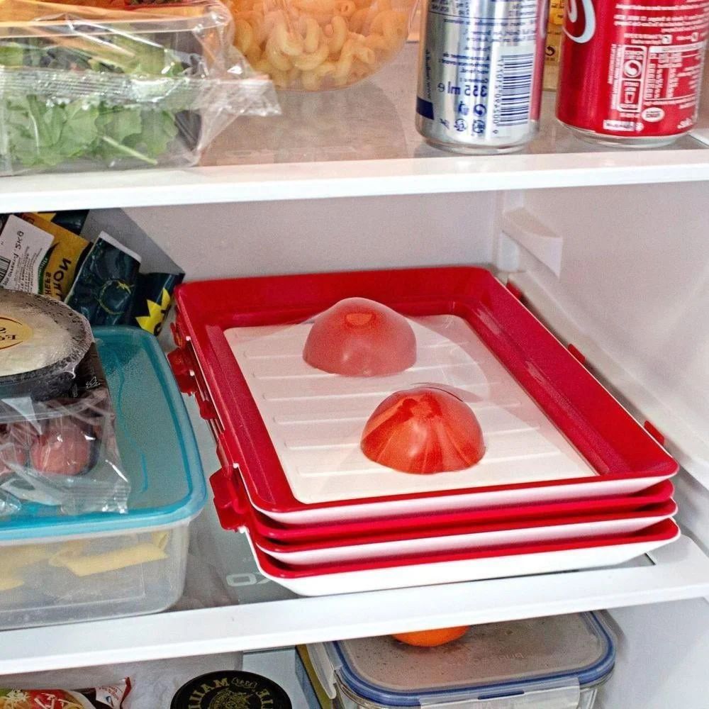 Reusable Airtight Food Storage Tray - Eco-Friendly Vacuum Seal Container