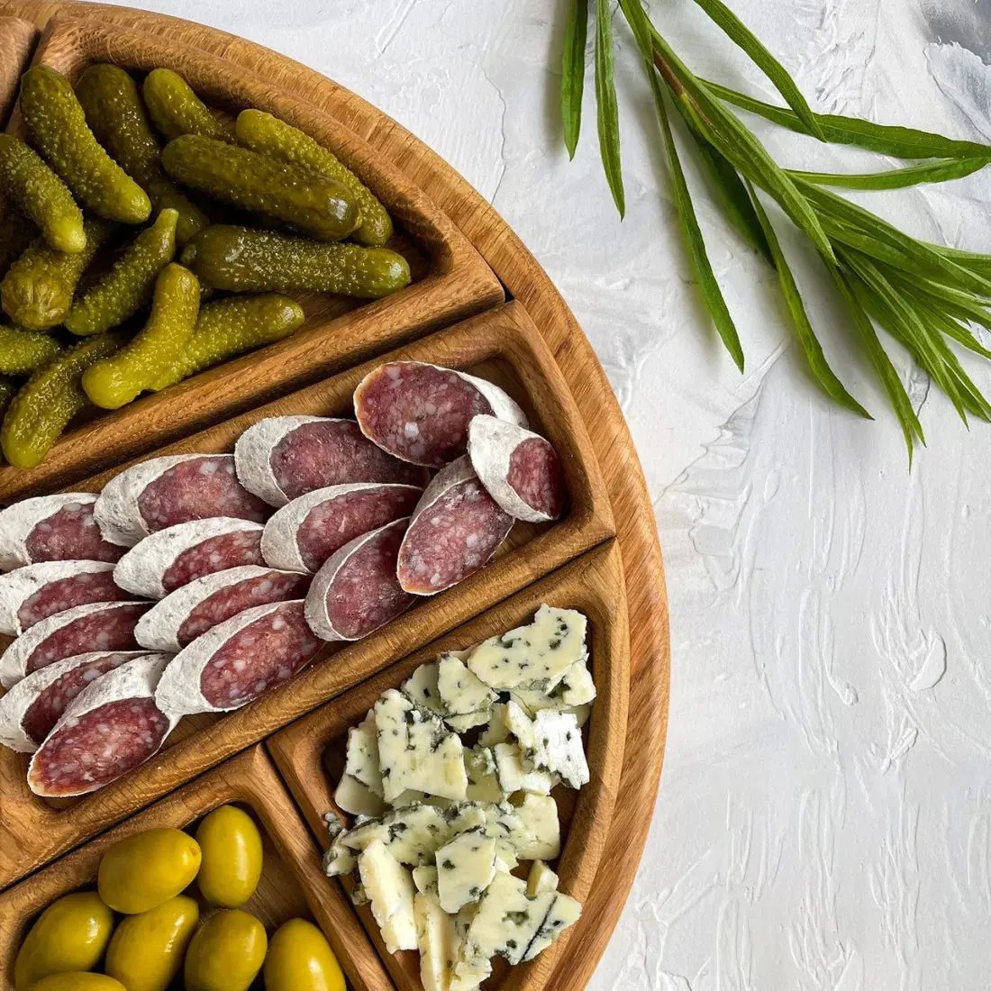 TimberEase™ - Modular Wooden Snack Serving Tray