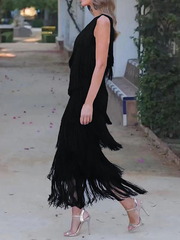 Effortless Chic Asymmetric One-Shoulder Maxi Dress