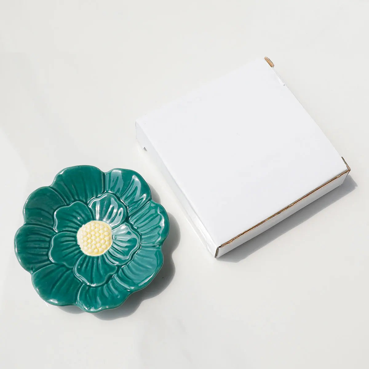 Hand-Painted Ceramic Flower Plate for Home Decor
