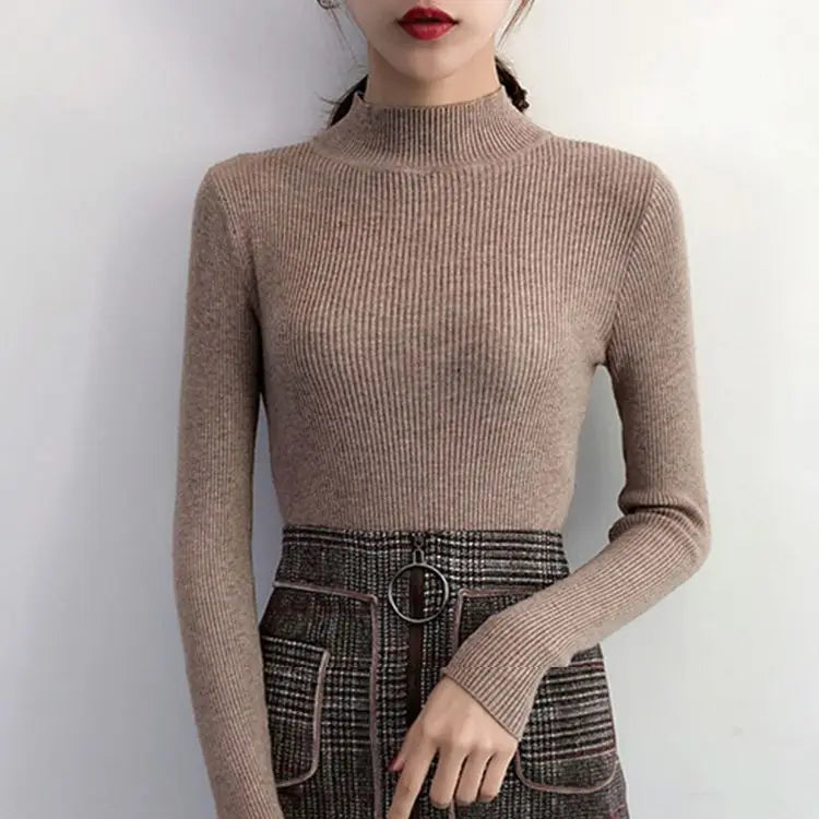 Cozy Ribbed Wool Sweater for Women