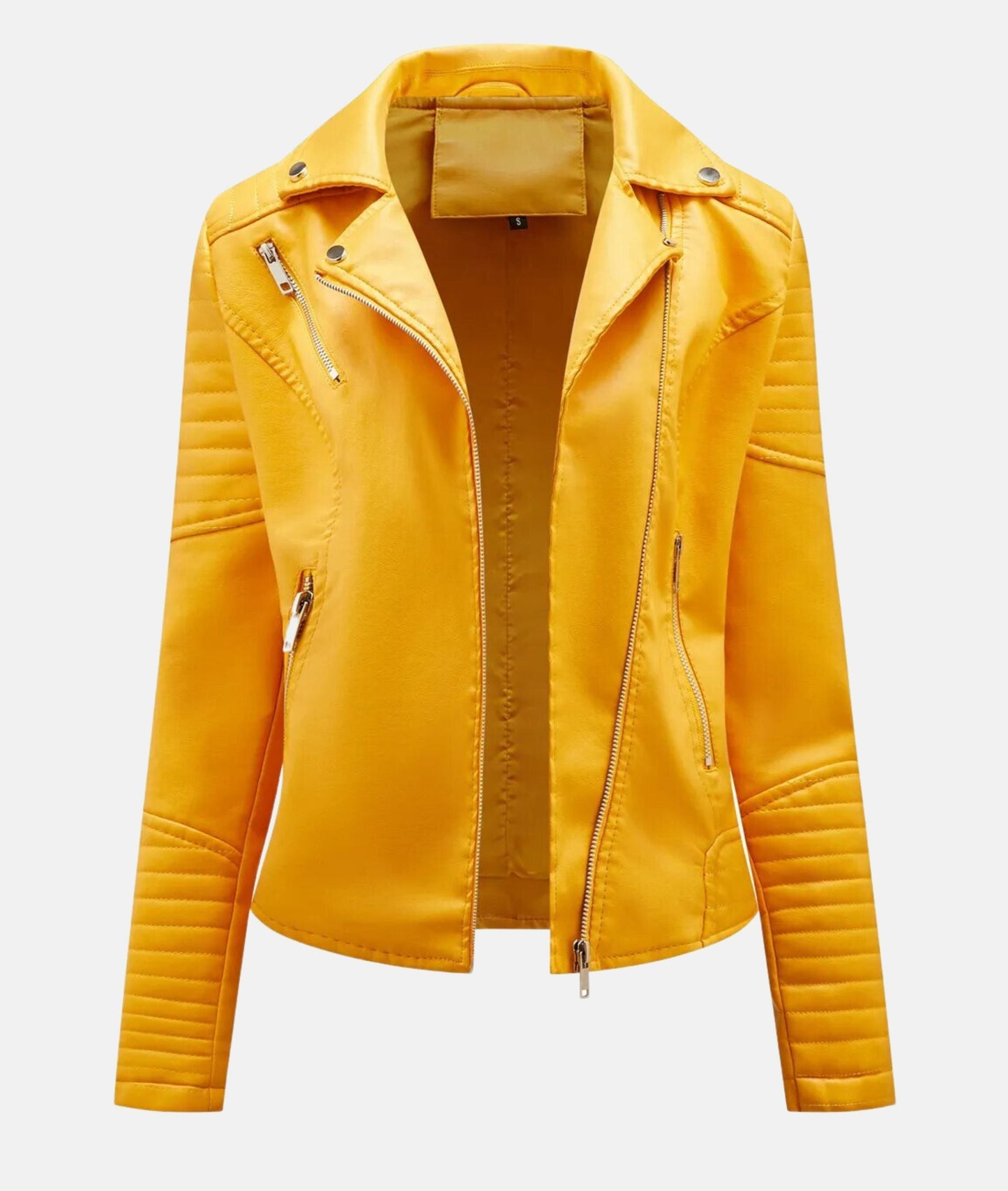Chic Women's Faux Leather Biker Jacket