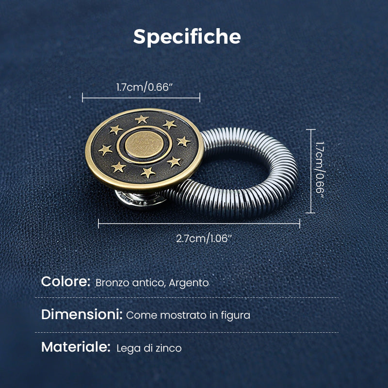 SpringLatch™ - Metal Button Extension for Jeans