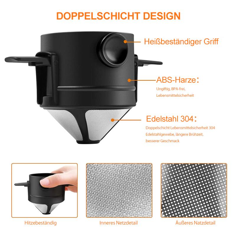 FilterBrew™ Stainless Steel Coffee Filter Cup for Fresh Brew
