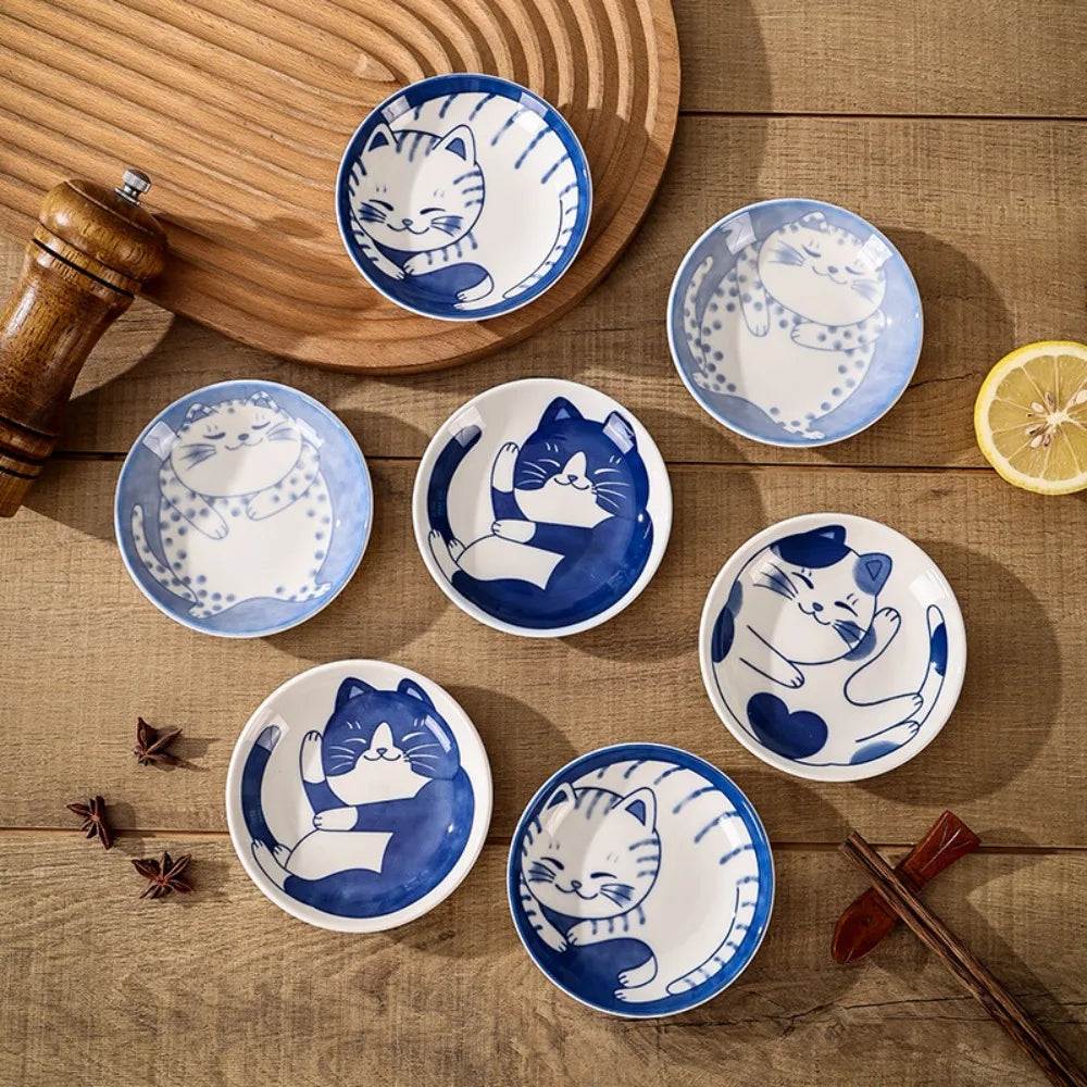 Ceramic Cat Shaped Sauce Dish Bowl