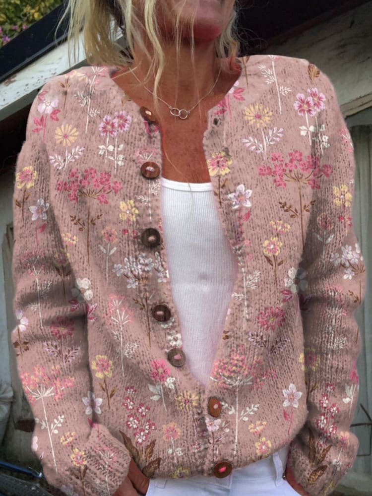 Cozy Knit Cardigan Sweater Layering Piece
