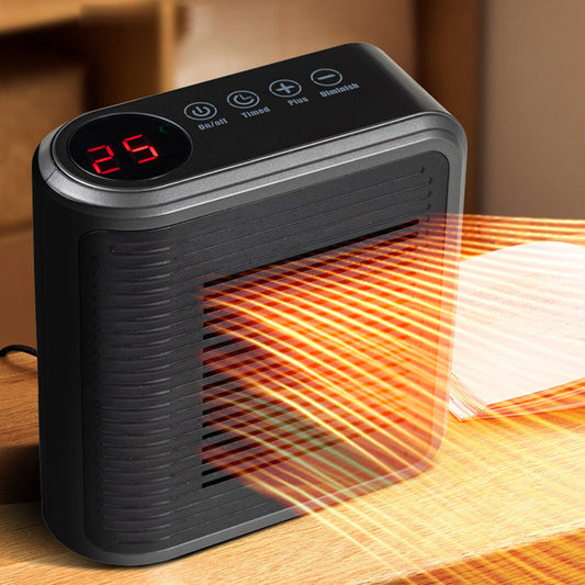 Compact 800W Wall Heater with Adjustable Thermostat and Timer