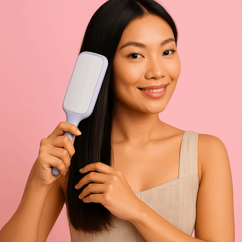4-in-1 Self-Cleaning Anti-Static Hair Brush and Scalp Massager