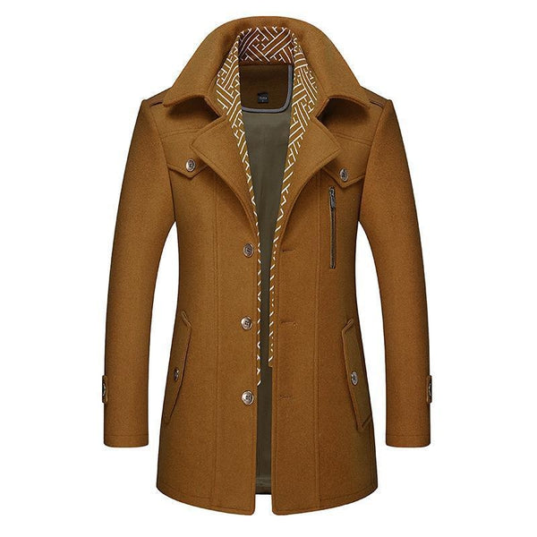 Classic Men's Virgin Wool Coat Elegance